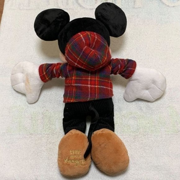 Disney Mickey Mouse 17 Inch Plush Plaid Jacket Disney Store Exclusive From 2013 - Picture 6 of 9